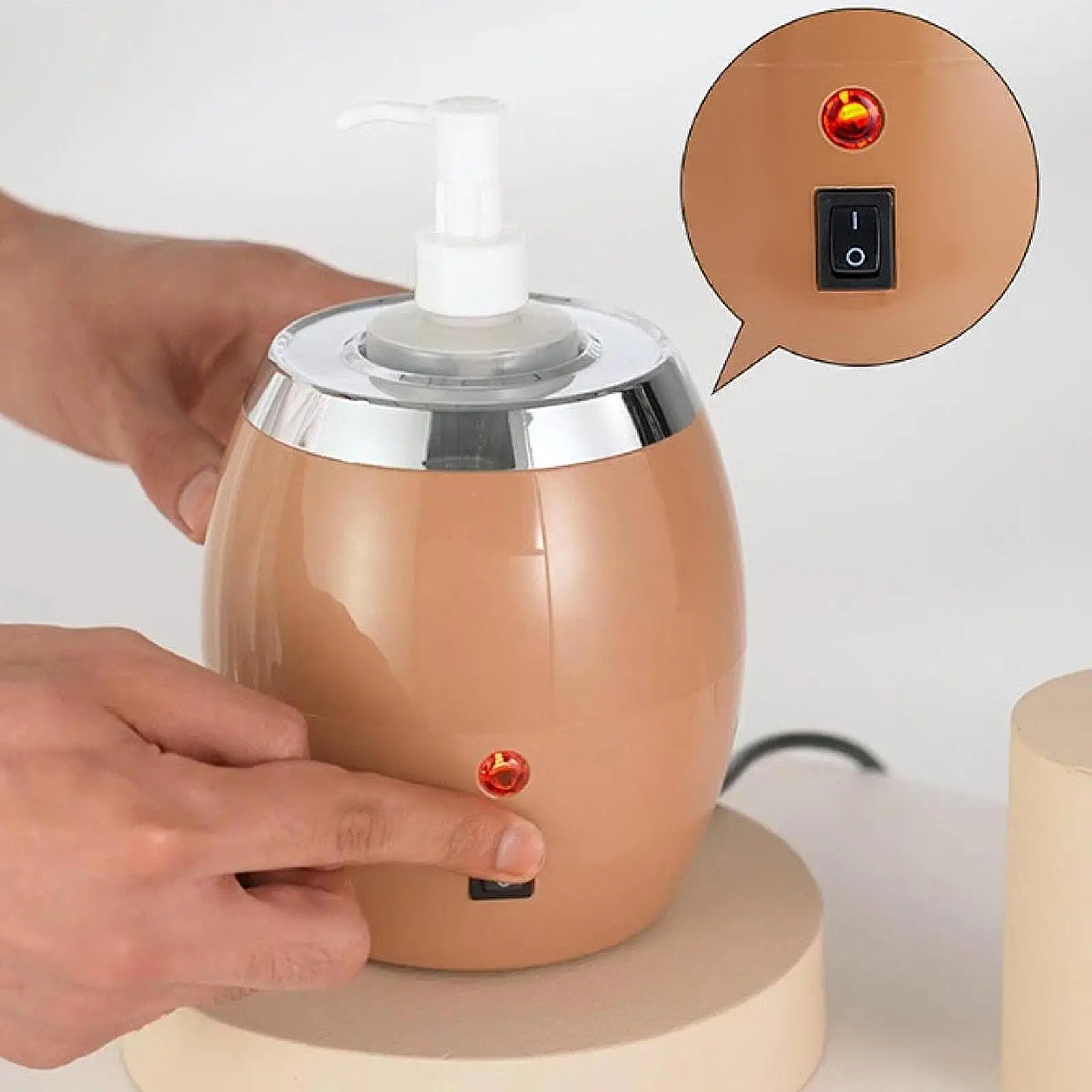 

Single Bottle Massage Oil Heater Oil Bottle Warmer Salon SPA Multipurpose Professional Switch Key Massage Oil Warmer Heated