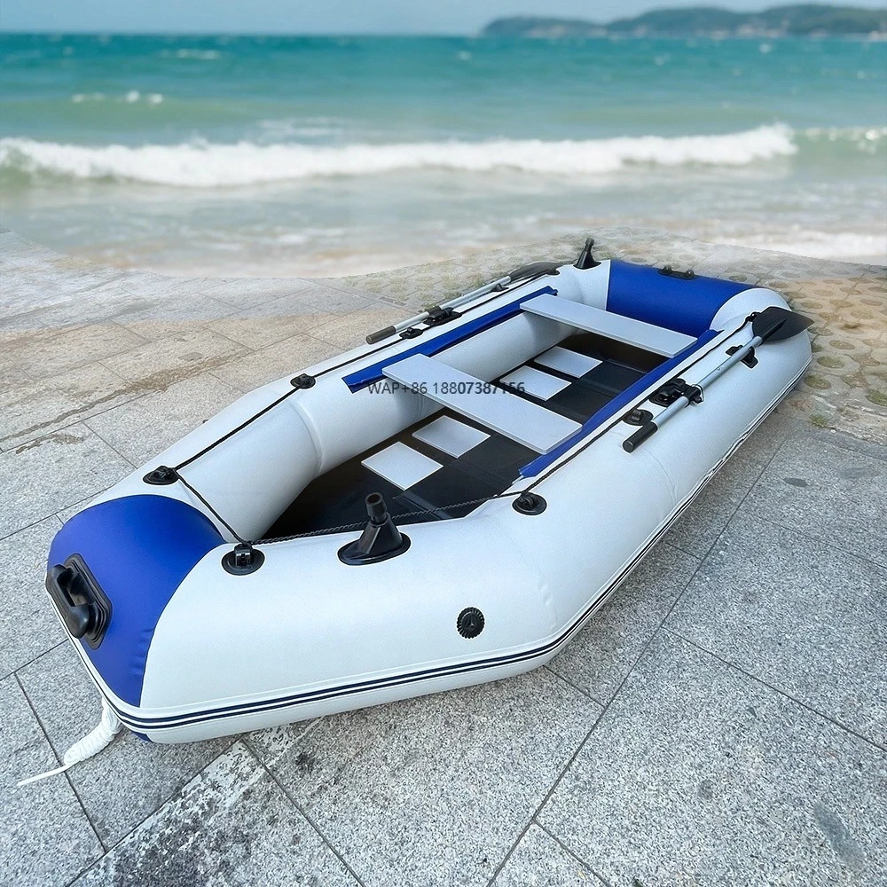 

3M 4-person inflatable PVC boat rowboat with free accessories for family water entertainment