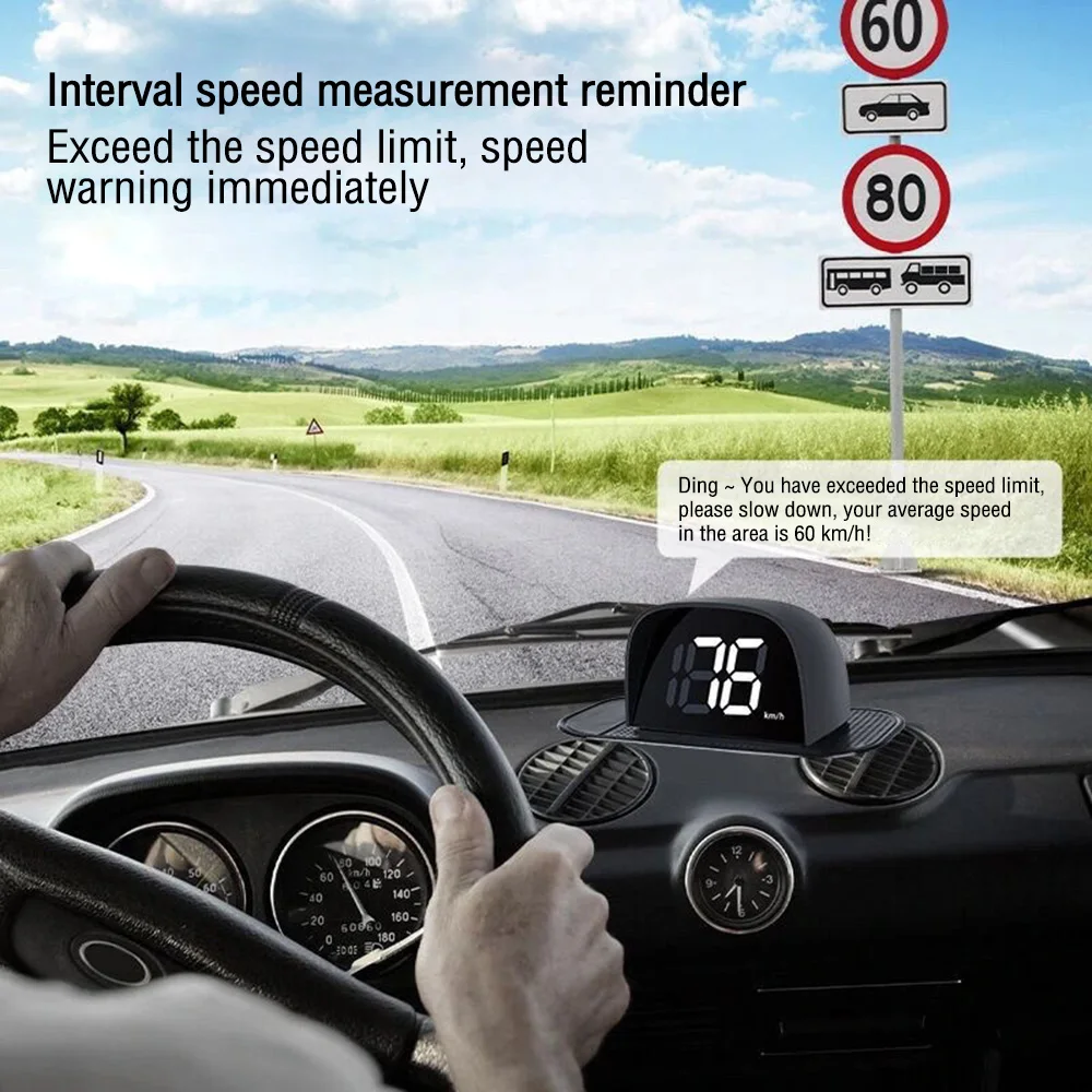 GPS Head Up Display For All Car Digital Speedometer HUD Plug and Play Big Font Auto Electronics Accessories Speed