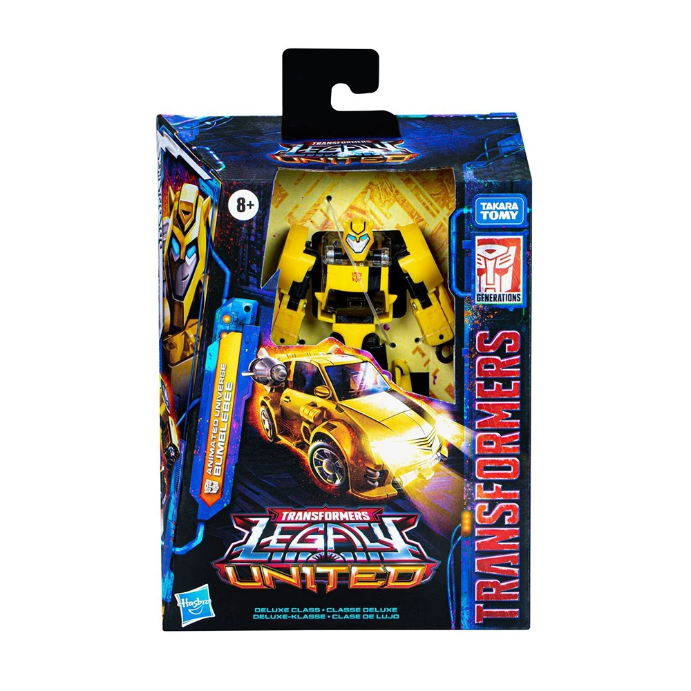 Original Hasbro Transformers Legacy United Deluxe Animated Universe Bumblebee Model Toy Action Figure Collection Gift