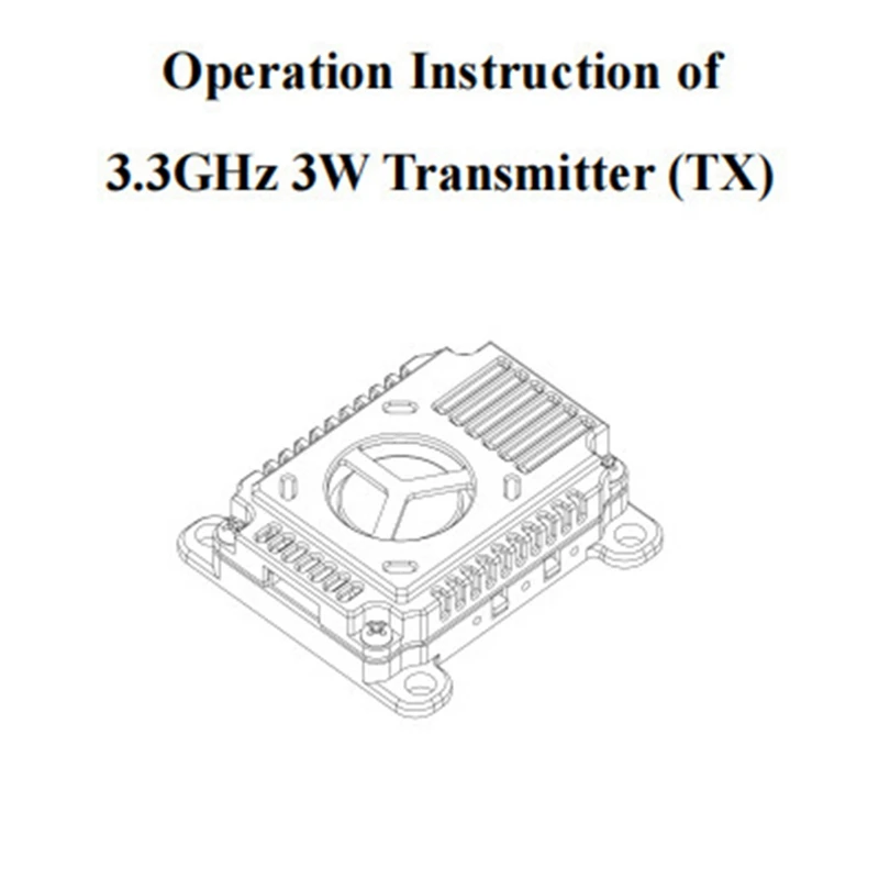 3.3G 3W VTX FPV Transmitter 16CH Audio Video Transmitter PAL/NTSC For FPV RC Racing Drone