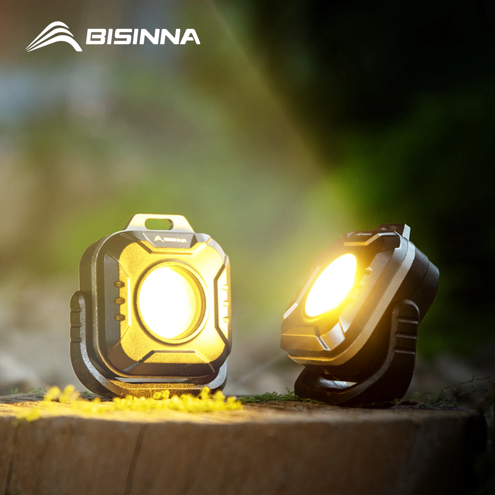 BISINNA wiederaufladbare Campinglaterne, ultraleichte, multifunktionale, wasserdichte Lampe für den Notfall im Freien, Angeln, Wandern