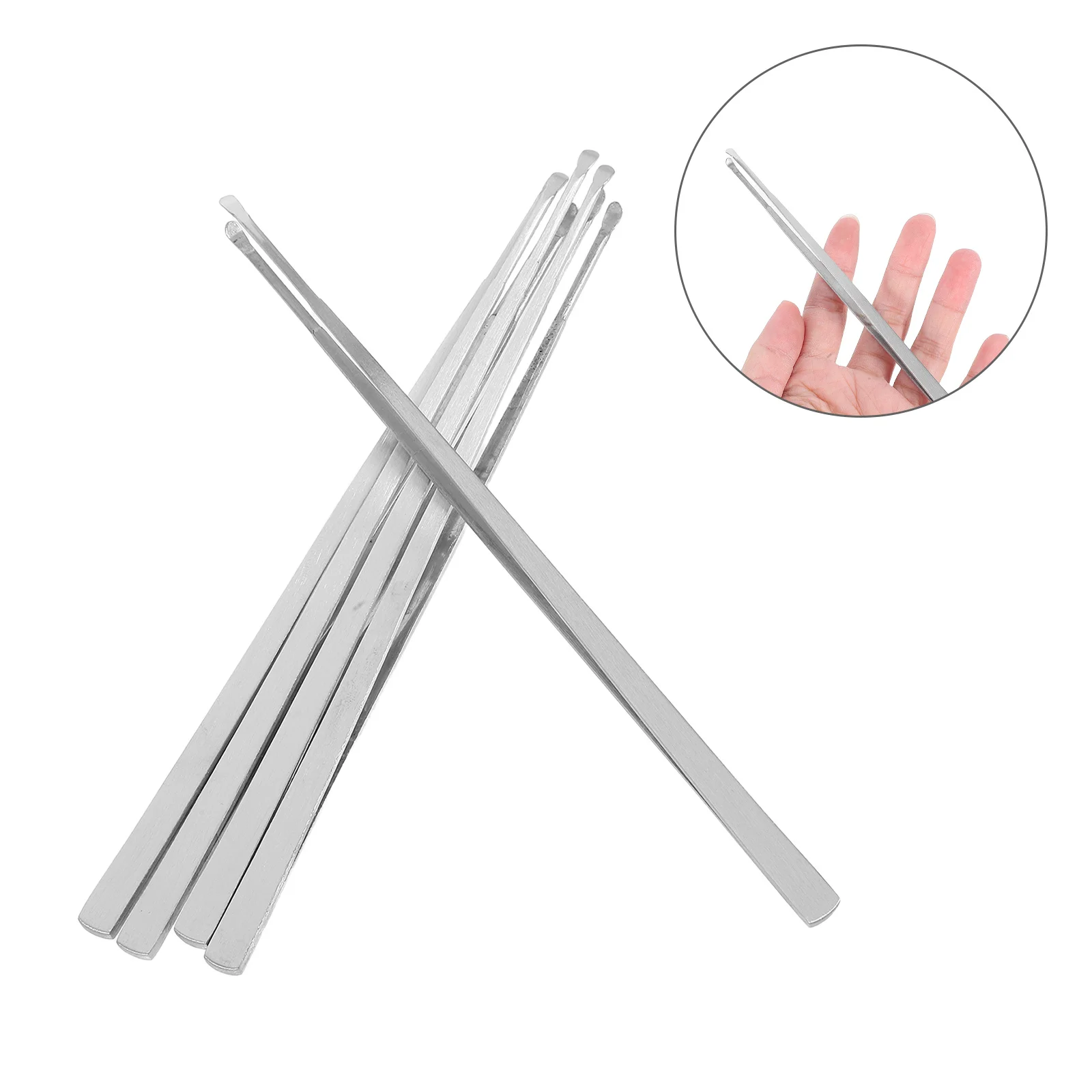 

5 шт., пинцет для ушей из нержавеющей стали, спиральный инструмент для удаления ушной серы для взрослых, портативный набор для чистки, кюретка для чистки ушей