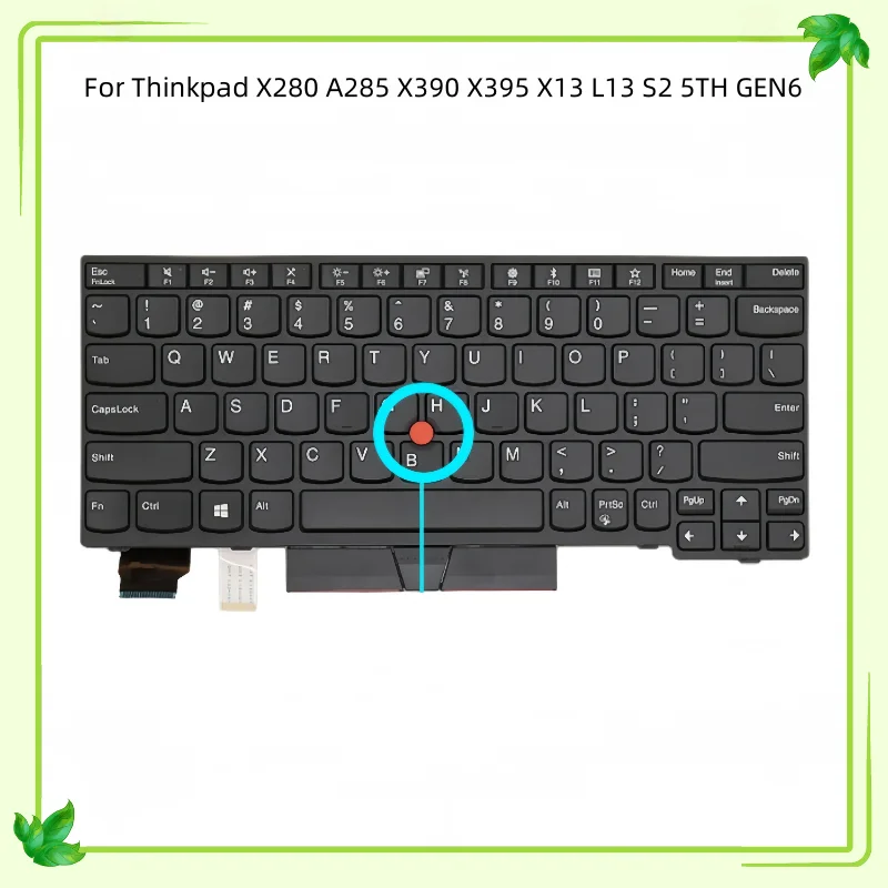

New US English Laptop Layout Keyboard For Lenovo Thinkpad X280 A285 X390 X395 X13 L13 S2 5TH GEN6