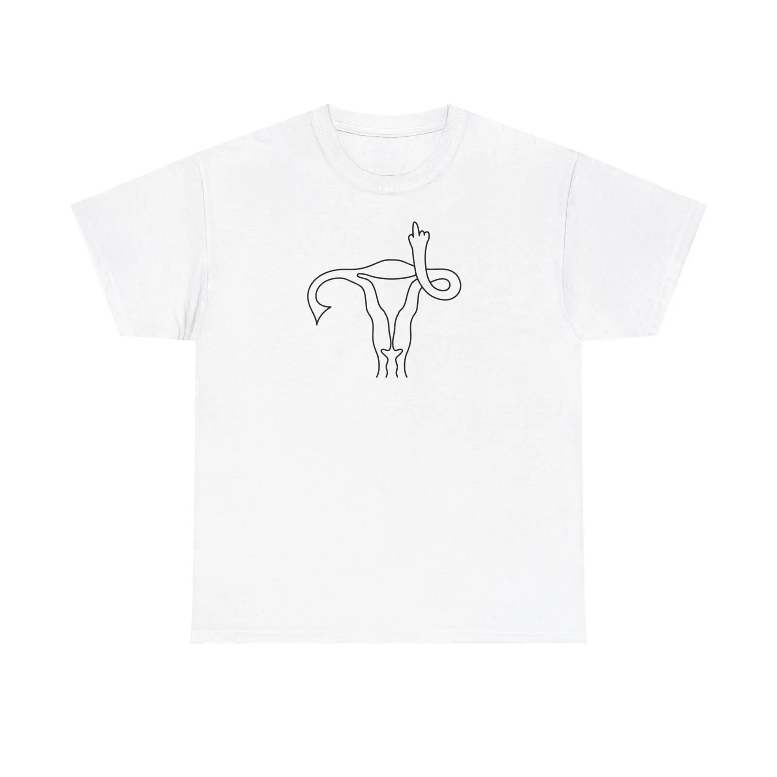 Uterus Finger T Shirt, Women's Rights Tops, Feminism Tee