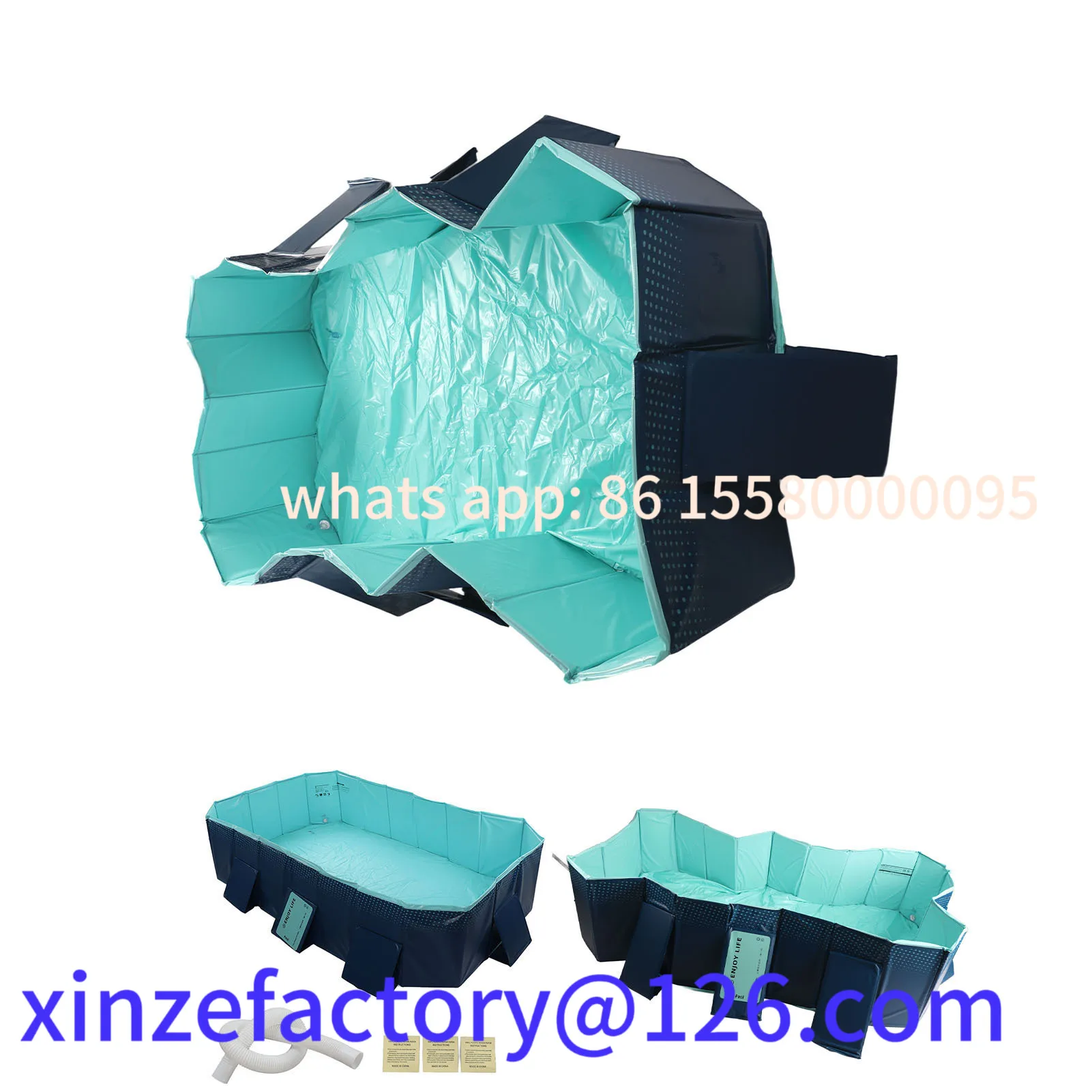 حمام سباحة قابل للتخصيص في الفناء الخلفي، حمام سباحة قابل للطي، نفخ حمام كبير الحجم للمنزل في الهواء الطلق #2