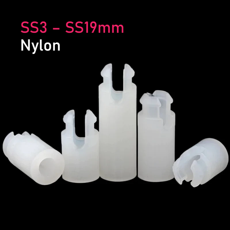 Hole Dia 4.5mm PC Board Flat Bottom Spacing Column Circuit Board Bracket Nylon Plastic Buckle Type