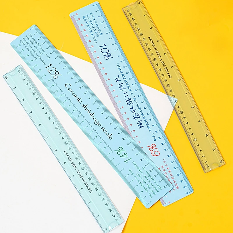 2pcs Ceramic Shrinkage Scale Set Plastic Soft Ruler DIY Ceramic Shaping Multifunctional Drawing Measurer Pottery Tools