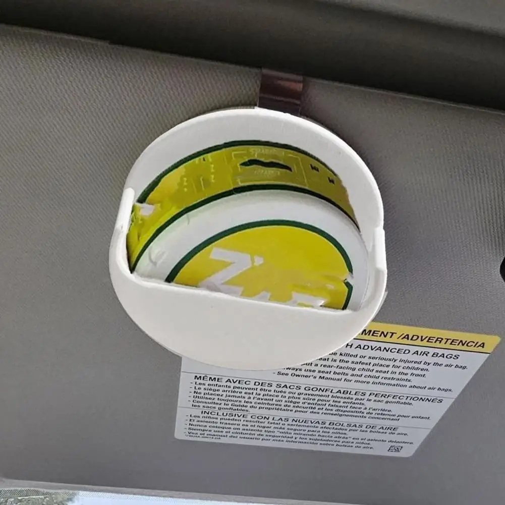 Plastic Car Visor Clip  For ZYN Cans Holder, most car visors Travel Dip Can Storage Box for All Vehicles