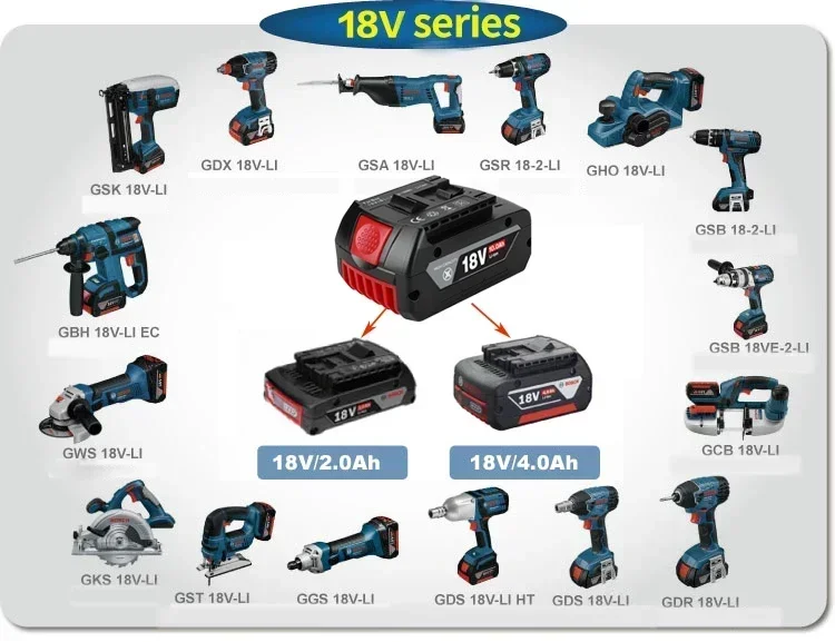 Nuovo per BOSCH 18V batteria 8.0AH batteria agli ioni di litio gba 18v batteria professionale GSR GSB BAT618 BAT618G BAT609 GSR18V GBA18V BAT610