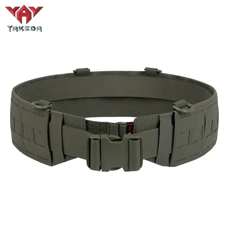 

YAKEDA 3 in1 Quick Release Tactical Belt Set PALS Laser Cut Molle Duty Security Traffic Air Gun Belt Shotgun Tactical Belt