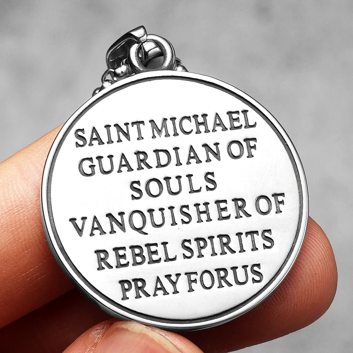 St.Michael قوس الملاك القلائد للرجال والنساء ، الفولاذ المقاوم للصدأ المعلقات ، تميمة قوية ، سلاسل ، اكسسوارات المجوهرات ، الهدايا ، الجملة