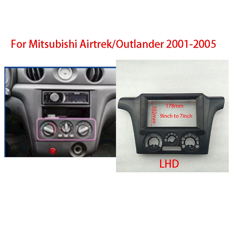 For 2001-2005  AIRTREK OUTLANDER 7/ 9INCH Car Radio Fascias Android GPS Stereo Player 2Din Head Unit Panel Dash Frame
