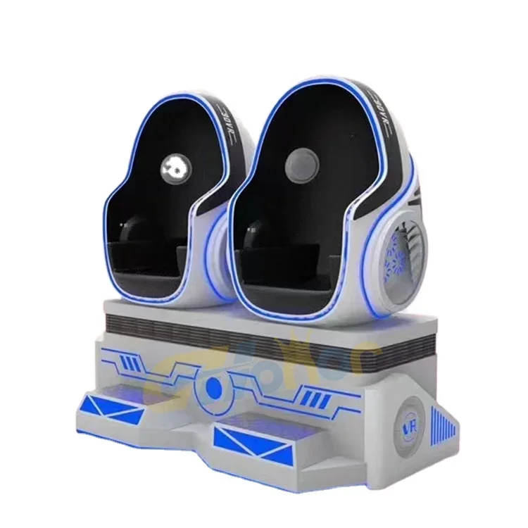 Factory supply  Amusement Park Rides Virtual Reality Simulator 9d Egg Vr Cinema 2 seats Vr Game Machine