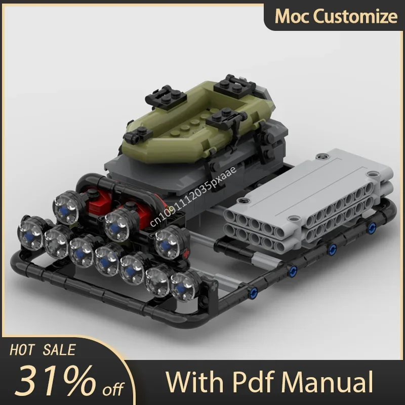 

264 детали MOC Land Rover Defender с багажником на крыше, совместимые с 42110, конструктор внедорожника, креативные кирпичики, игрушки, подарки