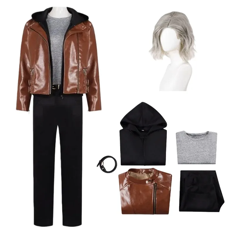 

Game Grace Cosplay Ashcrofts Costume Top Pants Leather Jacket Full Set Role Play Outfit for Women Winter Clothes Theme Party