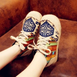 Summer New Embroidered Shoes Ethnic Style Short Boots Women Cotton Linen Casual Short Boots Fashion Color Blocked Women Shoes