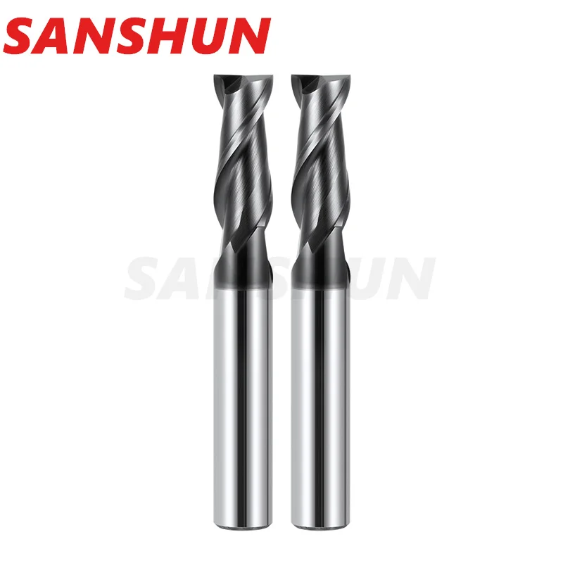 HRC68 2Flutes tungsten steel flat bottom milling cutter keyway cutter Special end milling cutter for carbide slotting CNC cutter