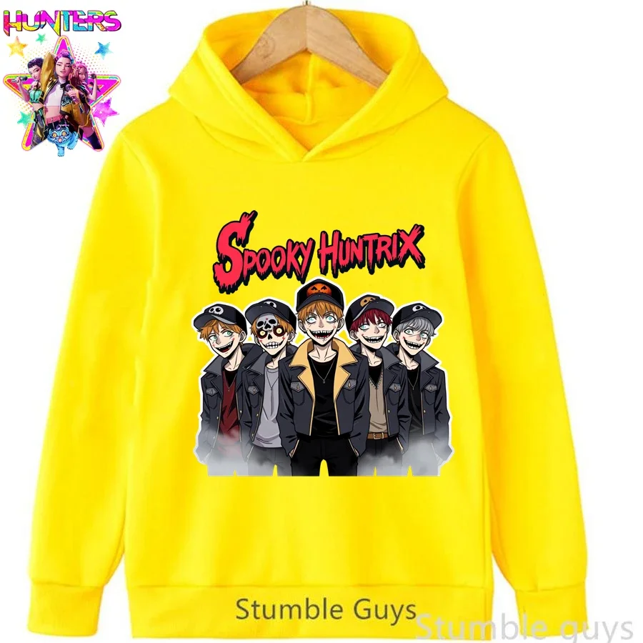 

Kids Anime Kpop Demon Hunters Hoodie Autumn Winter Boys Girls Cartoon Game Clothes Halloween Gift Warm Casual Wear​