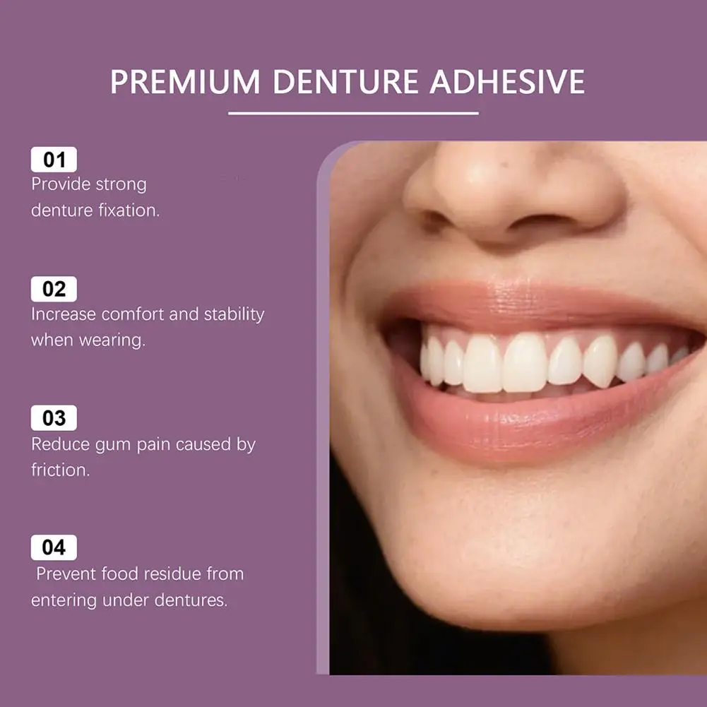Denture Fixing Adhesive Improve The Comfort Of Denture Wear Prevent Denture Loosen Thermoplastic Denture Adhesive Oral Care 40g image 5