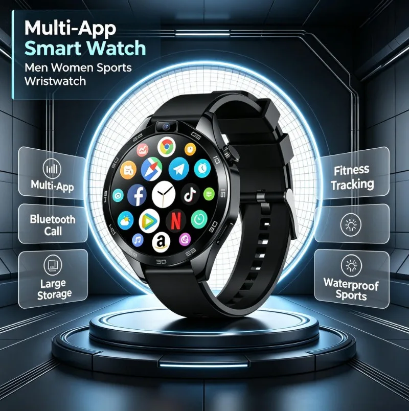 X11 Multifunctional Sports Smart Watch, HD Display GPS Tracking, Bluetooth Call Waterproof Health Fitness Wristwatch