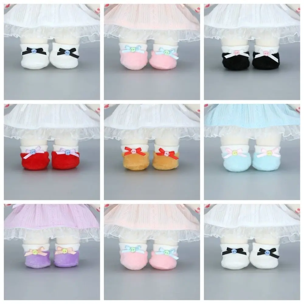 20cm Soft Animal Dolls Clothes Doll Shoes With Bowknot Plush Toy Shoes Cute Plush Dolls Kids Toys Gifts Accessories