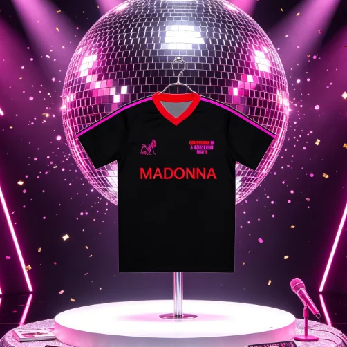 Madonnaa CONFESSIONS II Fußballtrikot Modisches Design Grafikdruck Merch Fußball-T-Shirt Lässige Sommer-Shirts Familien-Set – Detail 4