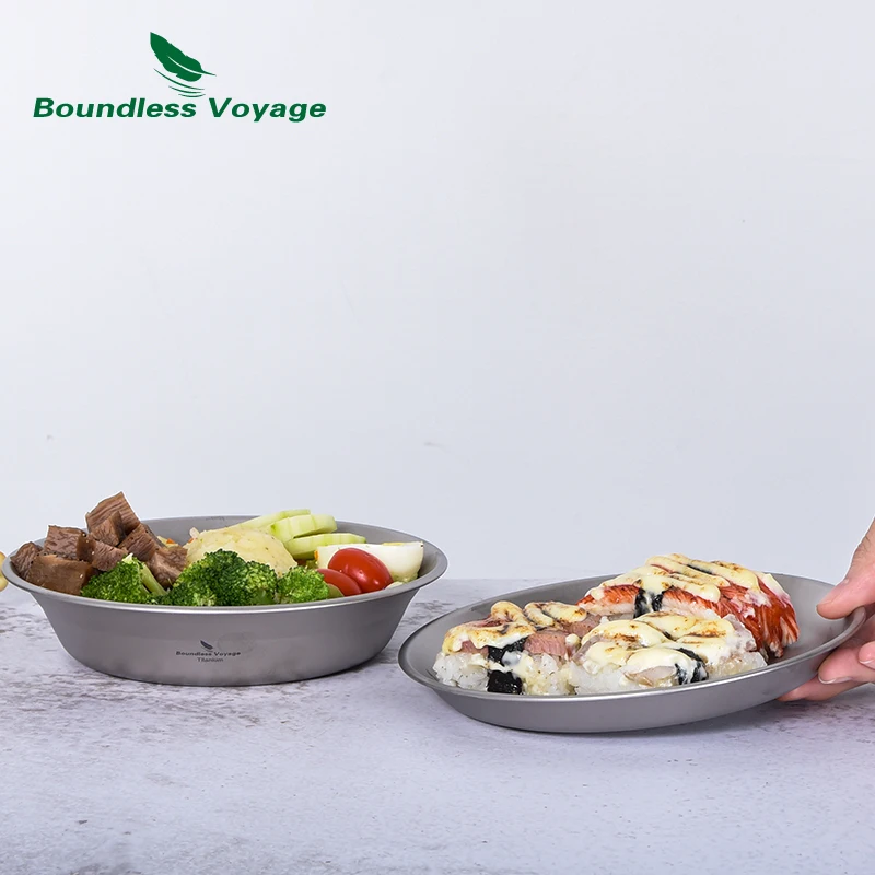 

Boundless Voyage Titanium Fruit Dish, Outdoor Camping Tableware, TitaniumDinner Plate,Ultralight Backpacking Travel Dinnerware