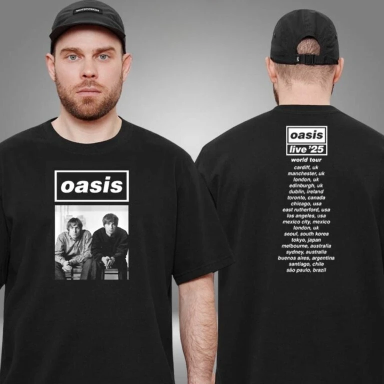 أفضل بيع الصيف واحة ميرش ل كارديف لايف 25 كارديف في 4 يوليو 2025 صور الفرقة وجهين للجنسين تي شيرت #5