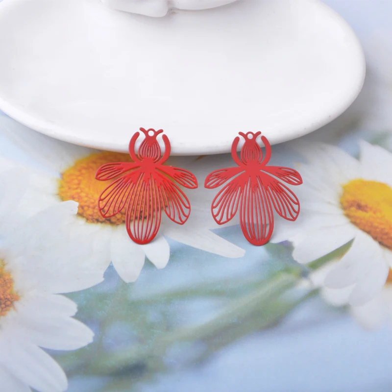 20 Stück AB9574 Schmuck aus 14k Gold, ausgehöhlte Bienen-Anhänger, bemalte Honigbiene, Tieranhänger, DIY-Zubehör für Damenohrringe und Halsketten – Detail 15