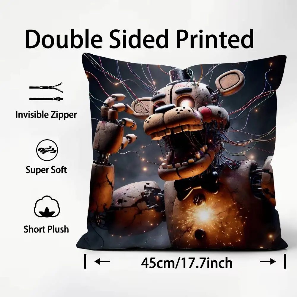 فيلم خمسة N-ليالي في F-Freddys 2 كيس وسادة نمط مطبوعة المخدة لغرفة المعيشة غطاء وسادة أريكة وديكور غرفة نوم #3
