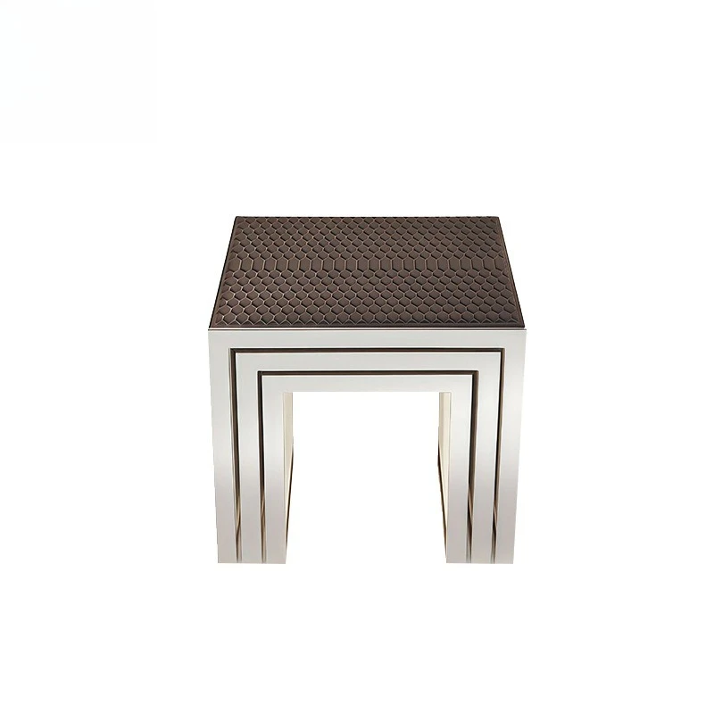 Stainless steel modular side table for living room premium side table