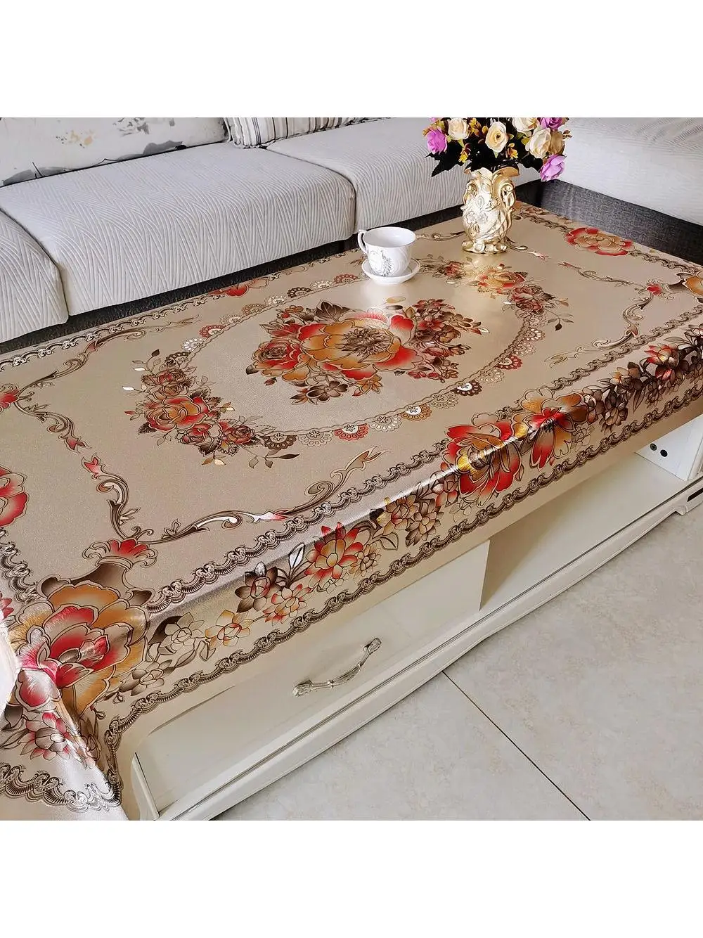 

Новая прямоугольная скатерть для дома, гостиной, чайного столика, масло- и водоотталкивающая, не требующая стирки, для обеденного или кофейного стола