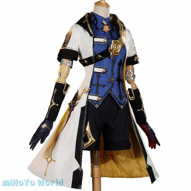 MiHoYo Genshin Impact Game Albedo Cosplay Uniform Albedo Costume Mondstadt Men Unisex Suit Comic Con Party In Stock Wig Or Shoes