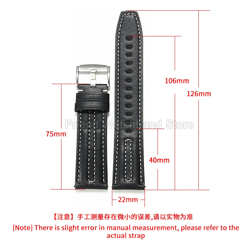 Natural Luster Smooth Vintage Leather Watchband 22mm for HUAWEI Watch GT4/5/6/Runner1 Genuine Leather Watch Strap Luxury