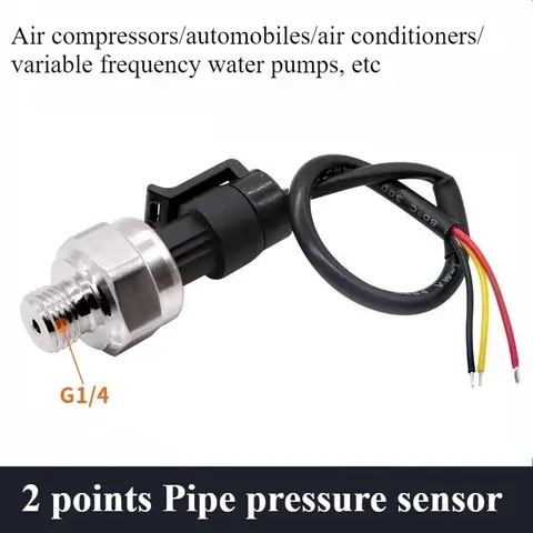 5V G1/4 0-1.2 MPa Pressure Sensor Transmitter for Non-Corrosive Water/Oil/Gas Pressure Sensor Module 1/4" Diameter for Arduino