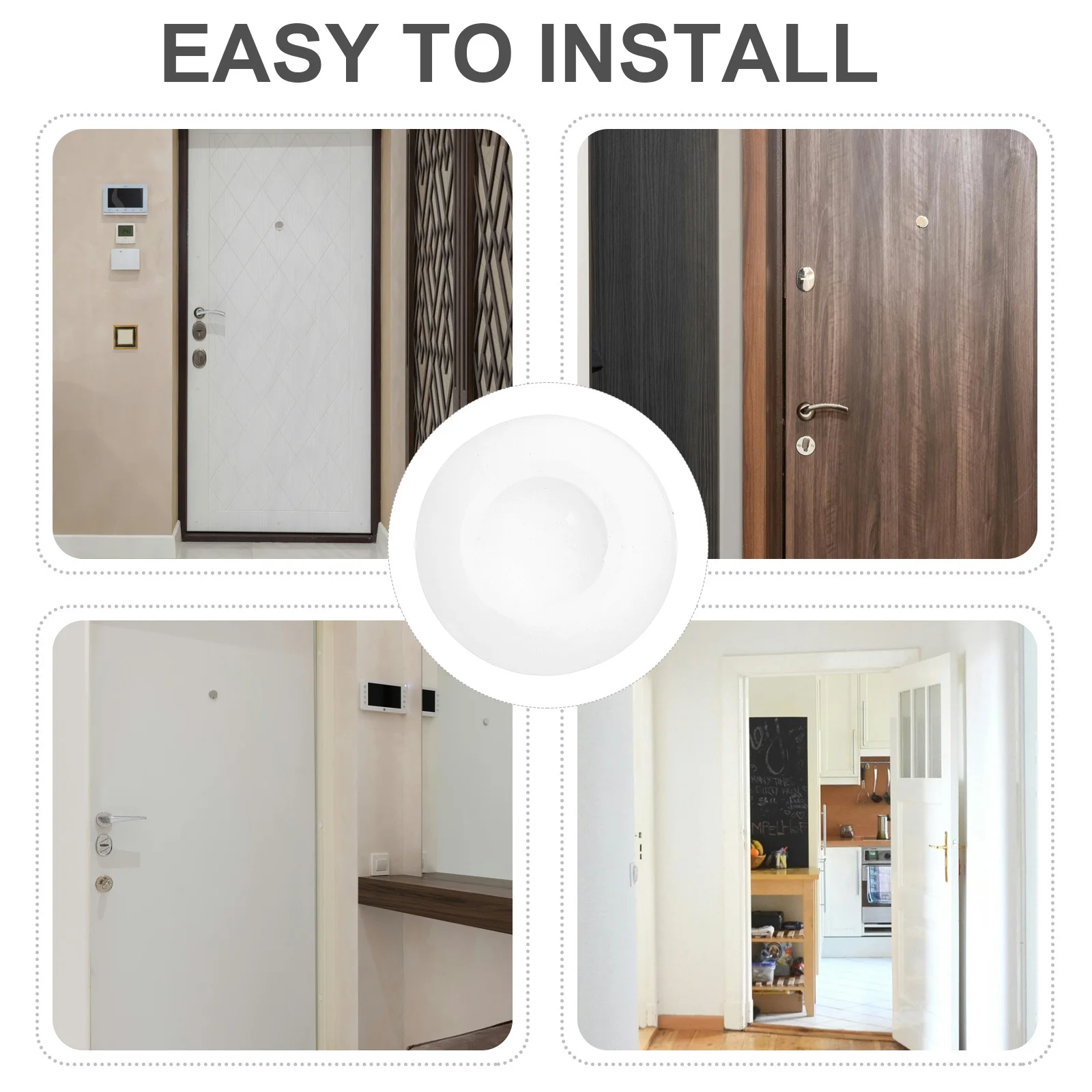 

12Pcs Silicone Door Bumper Wall Protector - Anti-Slam Impact Resistant Bumpers for Door Handle, Wall, Furniture Protection