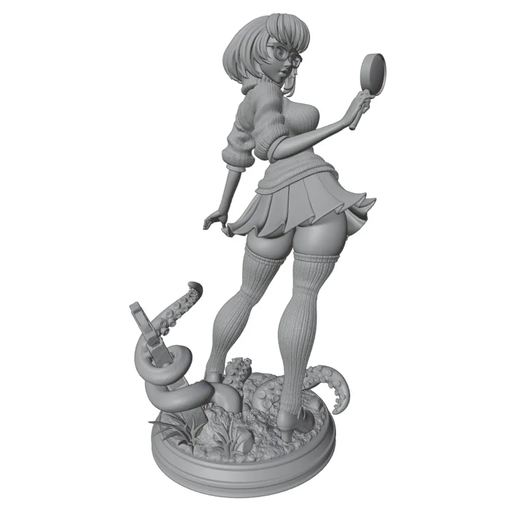 1/24  75mm  Sexy Girl Resin Model Kits GK Miniature 3D Printed Gray Model Figurine DIY Doll Model Unassembled And Unpainted