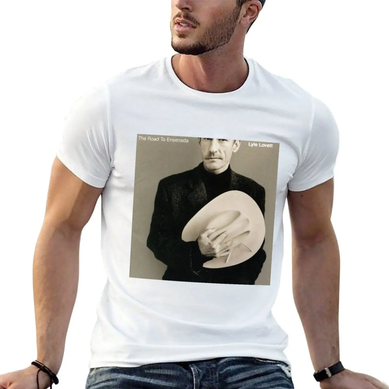 Camiseta Lyle Lovett the road to ensenada, camisetas divertidas de algodón para hombre, camisetas de algodón para hombre, camisetas de alta calidad