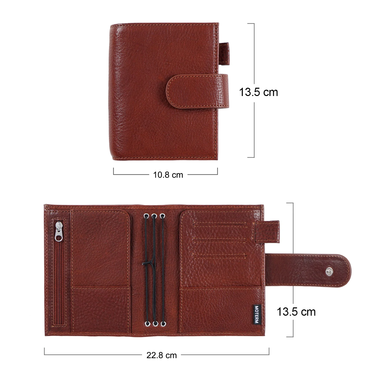 Limited Imperfect Moterm Full Grain Vegetable Tanned Leather Companion Travel Journal Passport Size Notebook Organizer Diary