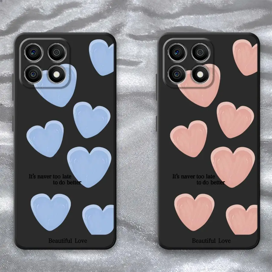 Pink And Blue Hearts Soft Funda Phone Cover Case for Honor X9b X8a X9a X5c X8b X9C X7d X7a X9D X7b