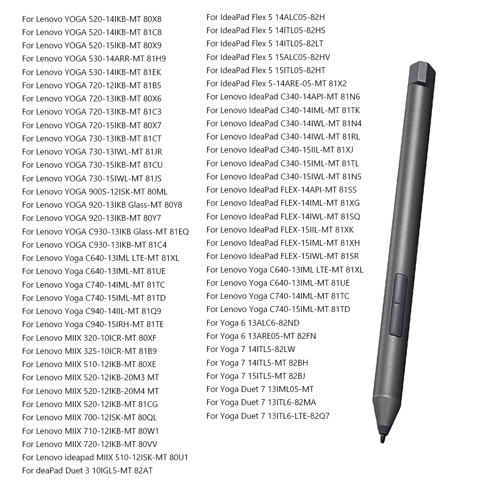 

Оригинальный стилус для Lenovo Yoga 900s Yoga 520 yoga 530/720/730/C740 /C640 MIIX 700 Miix4 Miix 510 ideapad Flex 5 5i 6 14 15