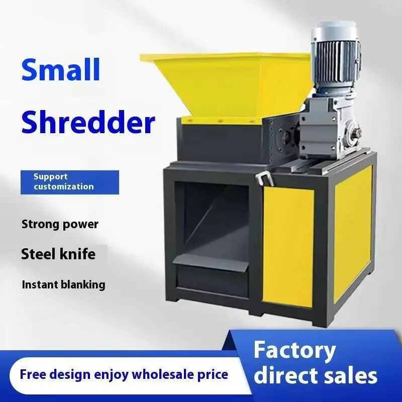 

Tire, Box Crusher, Multifunctional Small Wood Strong Cardboard Fabric, Plastic Industrial Shredder Double Axis Shredder Crusher