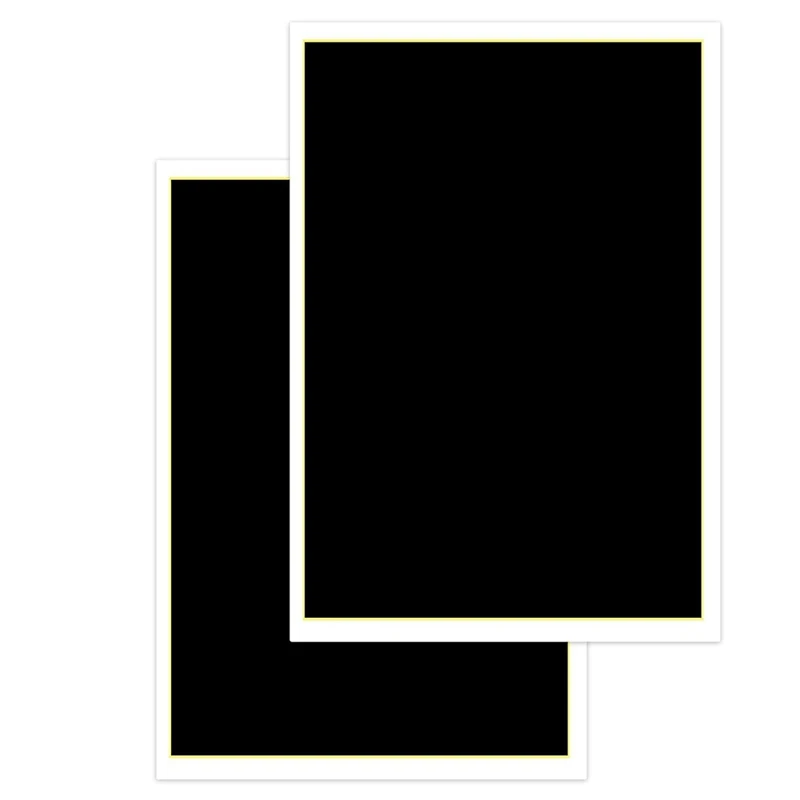 ABNO-2 Pieces Laser Engraving Marking Paper 15.3X10.6 Inch Laser Engraving Paper For Ceramics Glass Metal, Black