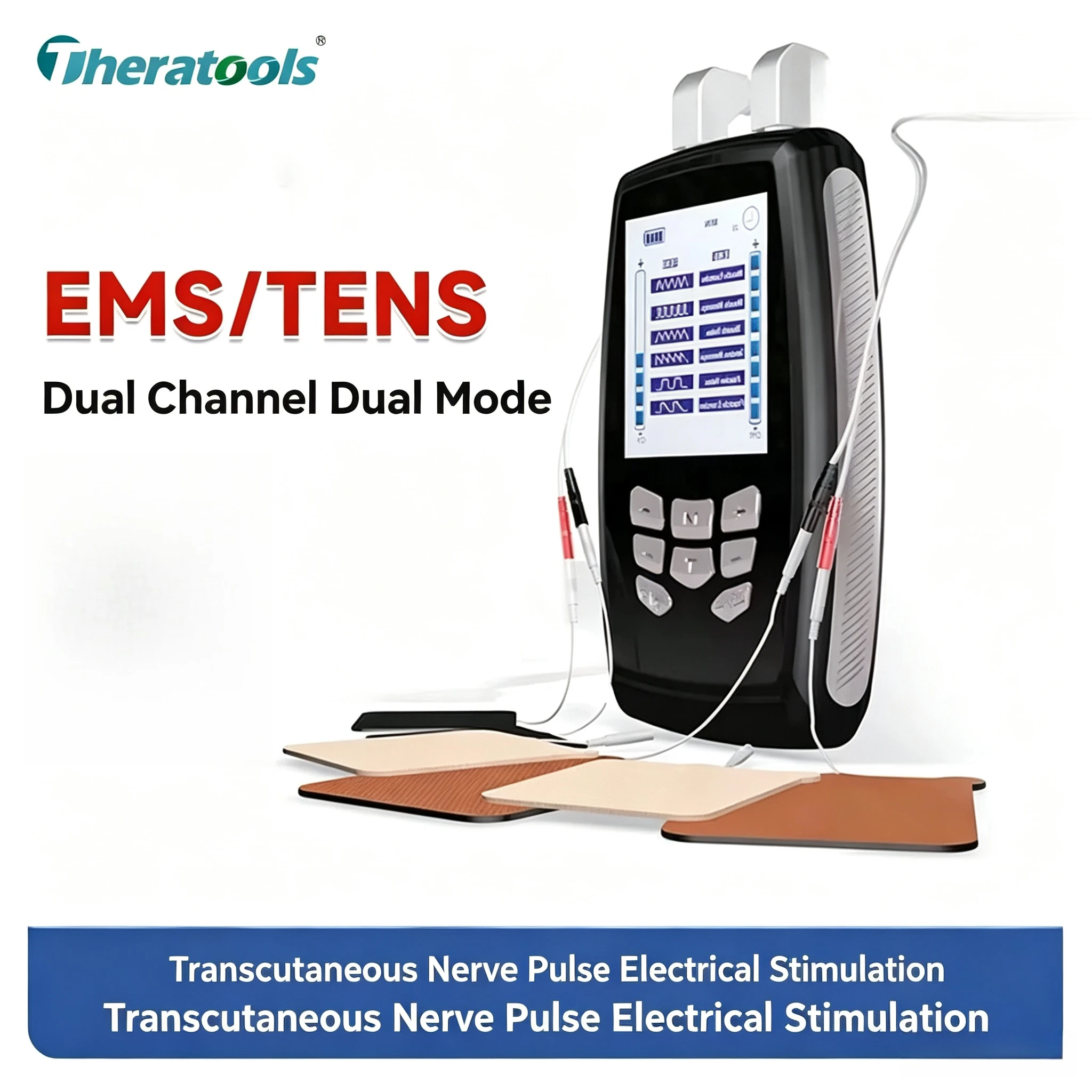 tensユニットems筋肉マッサージ器-電気パルス刺激療法パッド-痛み緩和-筋肉弛緩デバイス-家庭用理学療法