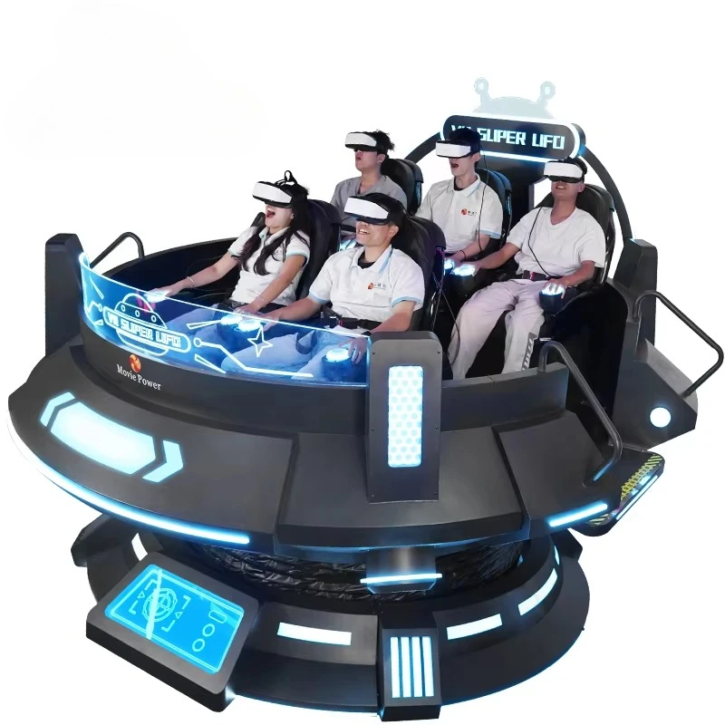 Simulator Virtual Reality Mesin Game Arcade Kursi Vr Taman Tema Rotasi Roller Coaster