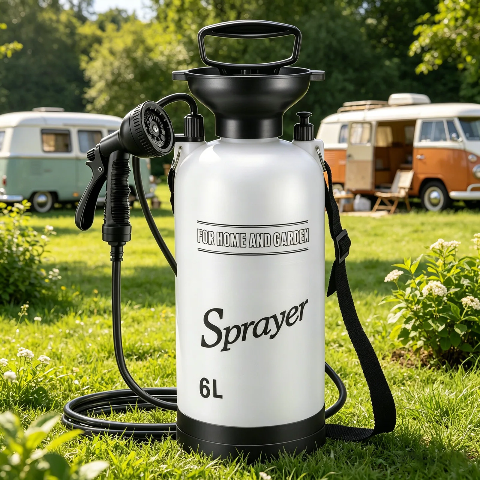 Portable Water Sprayer with 3 Meter Long Hose Portable Shower Multi-Functional Shower Pump for Plants Pest Control and Lawn Care view 5