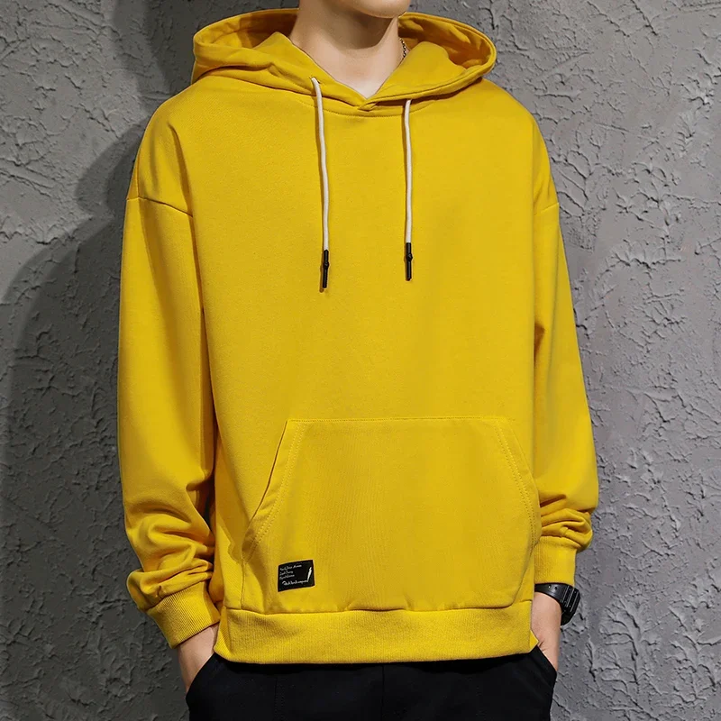 T-shirt Trendy Brand Autumn Sweater Men's Hooded Hong Kong Style Loose Large Size New Autumn Wear Bottoming Shirt Long Sleeve