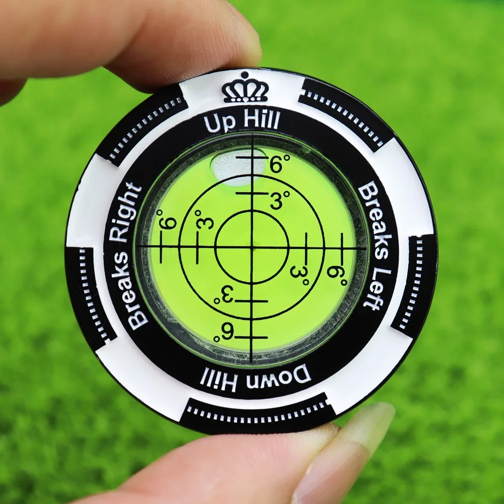 Portable Golf Green Slope Reading Tool Level Indicator Double Sided Ball Marker Golf Putting Accessory