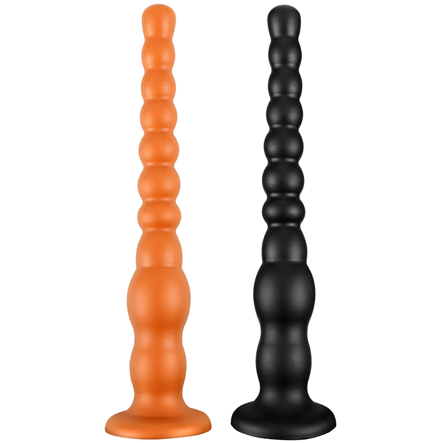 Overlength Liquid Silicone Round Beads Anal Plug Dildos Soft Anal Dilator Sex Toys for Stimulate Anus and Vagina Long Butt Plug